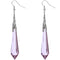 Purple Faux Crystal Pointy Earrings