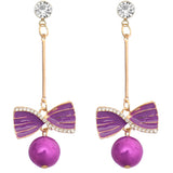 Purple cheap pearl earrings