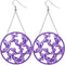 Purple Gigantic Butterfly Chain Earrings