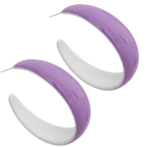 Purple Hoop Earrings