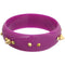 Purple Pointy Spike Round Bangle Bracelet