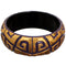 Purple Gold Iridescent Swirl Bangle Bracelet