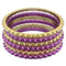 Purple Two-Tone Spike Stacked Bracelet