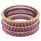 Purple Two-Tone Spike Stacked Bracelet