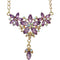 Purple Elegant Gemstone Chandelier Chain Necklace
