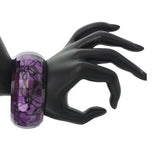 Purple Lace Textured Hinged Bracelet