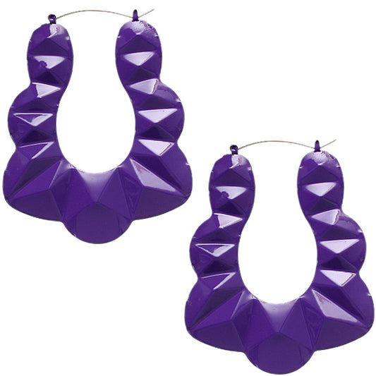 Purple Bamboo Earrings