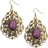Purple Bead Earrings