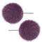 Purple Large Fury Pom Pom Stud Earrings