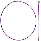 Purple Extra Large Oversize Thin Hoop Earrings