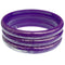 Purple 3-Piece Gold Brush Stacked Bracelets
