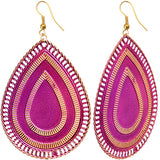 Purple Extra Large Reflection Teardrop Earrings