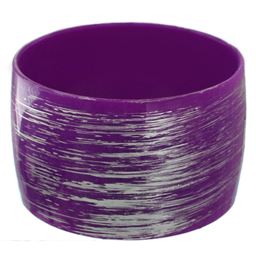 Purple Large Wide Bangle Bracelet