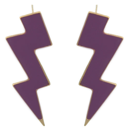 Purple rapid light earrings