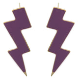 Purple rapid light earrings