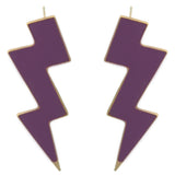 Purple rapid light earrings