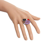 Purple Steampunk Lipstick Bullet Adjustable Ring