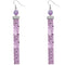 Purple Sparkle Mesh Fireball Dangle Earrings