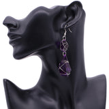 Elegant Teardrop Wrapped Dangle Earrings