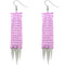 Purple Mesh Spike Dangle Earrings