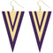 Purple Triangle Earrings