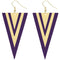 Purple Triangle Earrings