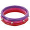 Red Purple Multicolor Spike Stacked Bracelets