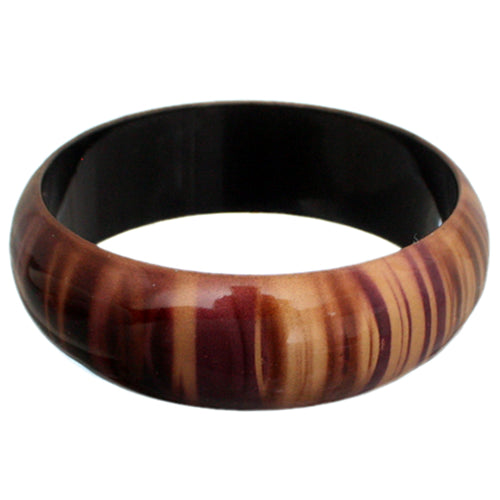 Purple Multicolor Striped Bangle Bracelet