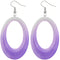 Purple Ombre Oval Earrings