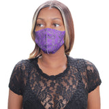 Purple Paisley Face Mask