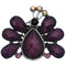 Purple Large Beaded Peacock Adjustable Ring
