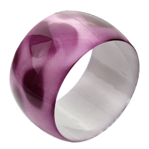 Purple Spotted Glossy Bangle Bracelet
