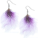 Purple Feather Earrings