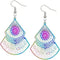 Multicolor Rainbow Reflection Geometric Thin Earrings