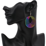 Multicolor Rainbow Reflection Thin Earrings