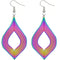 Multicolor Rainbow Reflection Thin Point Earrings