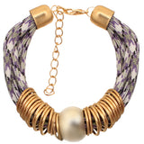 Purple Green Ringlet Cord Bracelet