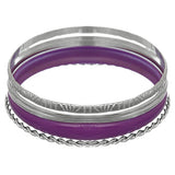 Purple 5-piece Twist Stacked Bracelet Set