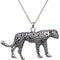 Purple Spotted Cheetah Charm Necklace