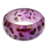 Purple Spotted Cheetah Hinged Bracelet