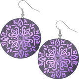 Purple Thin Stencil Design Earrings