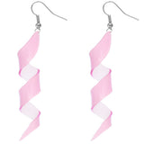 Purple Swirl Icicle Dangle Earrings