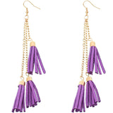 Purple Tassel Earrings
