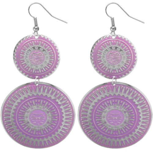 Purple Thin Earrings