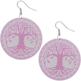 Purple Tree Of Life Earrings