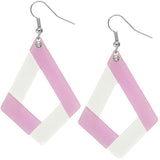 Purple Triangular Glitter Earrings