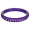 Purple Triple Row Rhinestone Bangle Bracelet