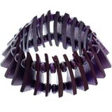Purple Wooden Geometric Triangle Stretch Bracelet