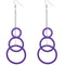 Purple Drop Dangle Earrings
