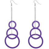 Purple Drop Dangle Earrings